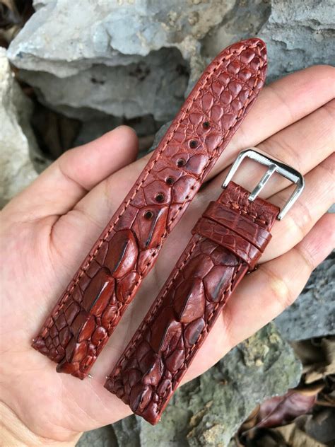 Brown Alligator Leather Strap 